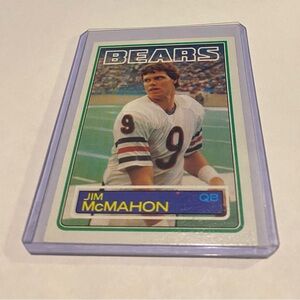 Jim McMahon RC Rookie Card 1983 Topps Football Card # 33 Vintage Collectible